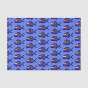 Piranha fish cartoon tissue paper