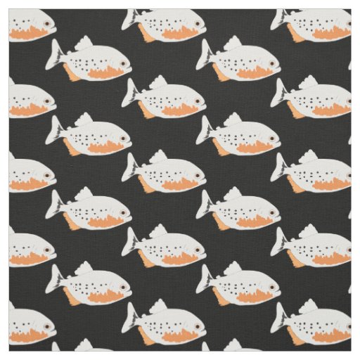 Piranha Fish Red Bellied Piranhas Fun Fish Fabric