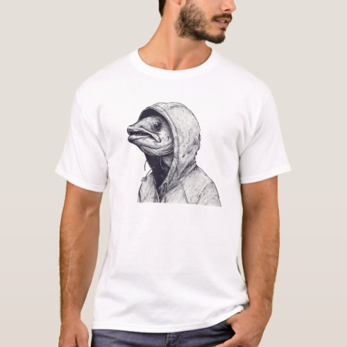 Piranha_Head Fisherman Hybrid T_Shirt