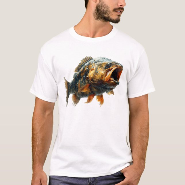 Piranha in photorealistic Style T-Shirt (Front)