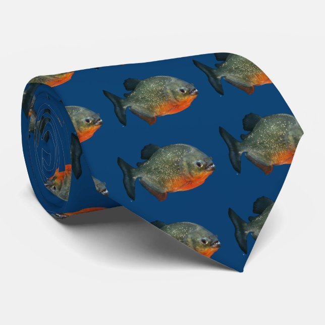 Piranha Neck Tie (Rolled)