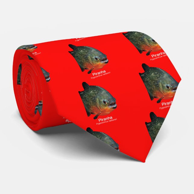 Piranha Neck Tie (Rolled)