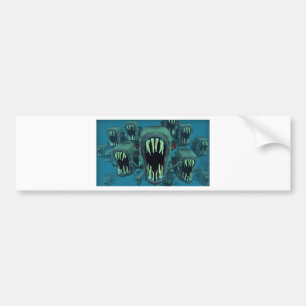 Piranhas Fish Custom Personalize Anniversaries Bumper Sticker