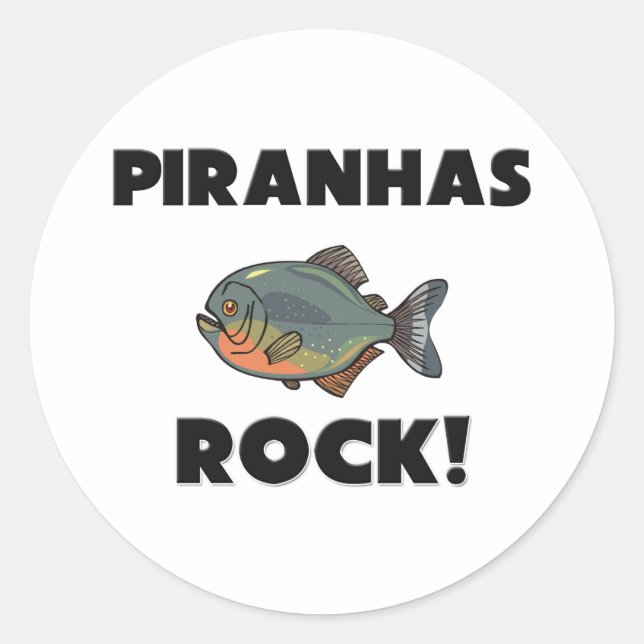 Piranhas Rock Classic Round Sticker (Front)