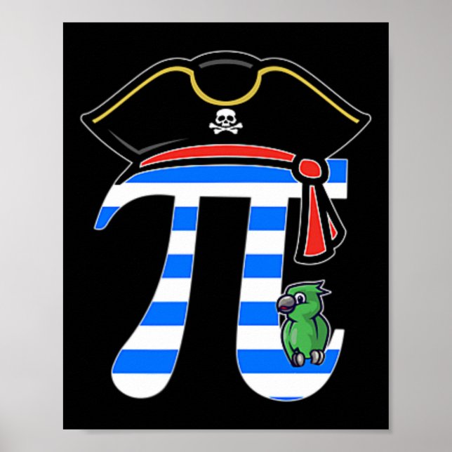 Pirat Costume Hat Pi Rate  Poster (Front)