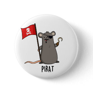 Pirat Funny Pirate Rat Pun  Button