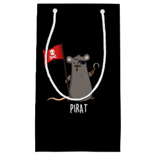Pirat Funny Pirate Rat Pun Dark BG Small Gift Bag
