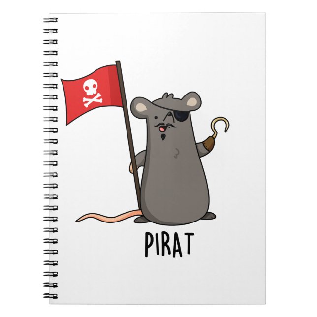 Pirat Funny Pirate Rat Pun Notebook (Front)