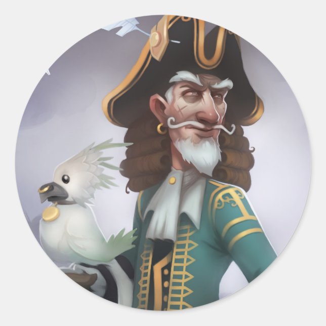 Pirate101 Captain Avery Classic Round Sticker (Front)