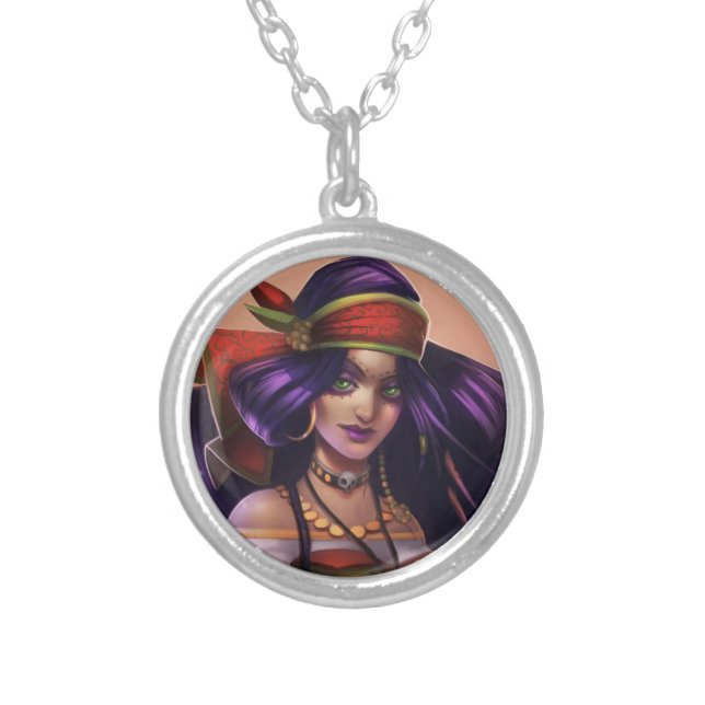 Pirate101 Madame Vadima Silver Plated Necklace (Front)