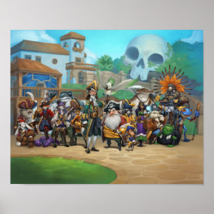 Pirate101 Skull Island Roster Poster