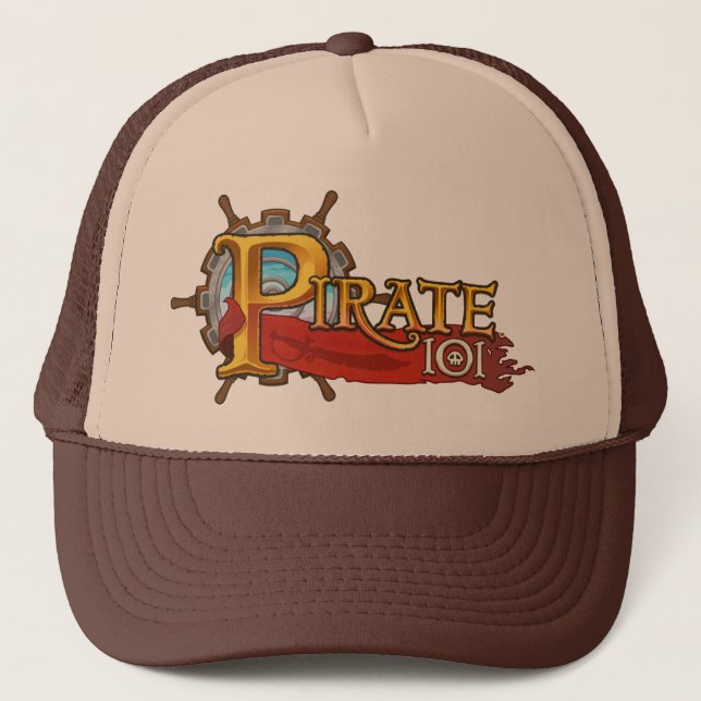 Pirate 101 Logo Trucker Hat (Front)