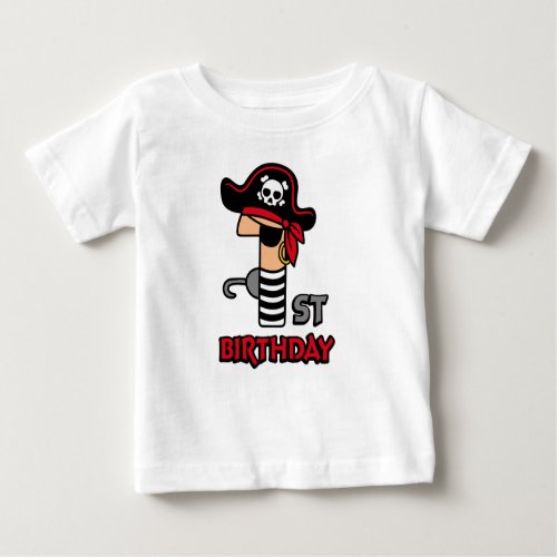 Pirate 1st birthday t_shirt