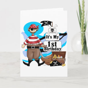 Pirate 1st Birthday T-shirts and Gifts Card