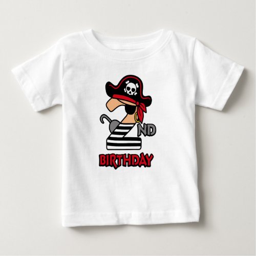 Pirate 2nd birthday t_shirt