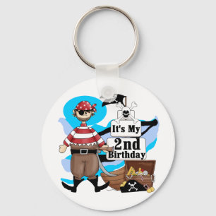 Pirate 2nd Birthday T-shirts and Gifts Keychain