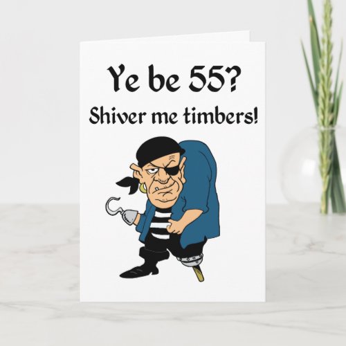 Pirate 55th Birthday Card