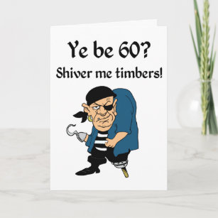 Pirate 60th Birthday Card