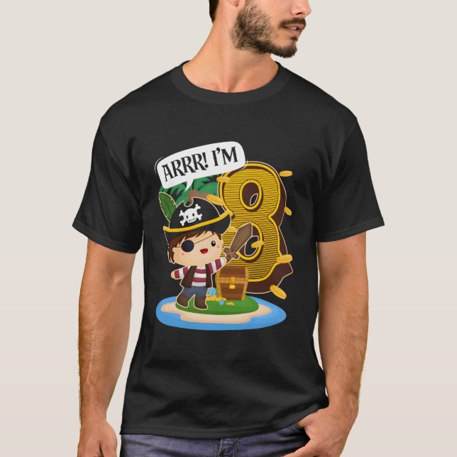 Pirate 8Th Py 8 Arrr I'M 8 T-Shirt (Front)