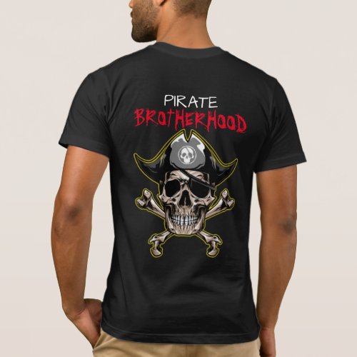 Pirate  Adult SKULL BROTHERHOOD T_Shirt 