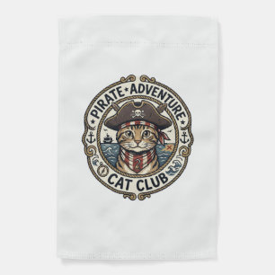 Pirate Adventure Cat POD Vector Art - Pirate Adven Garden Flag