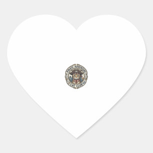 Pirate Adventure Cat POD Vector Art - Pirate Adven Heart Sticker