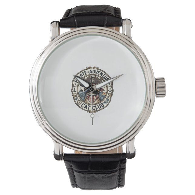 Pirate Adventure Cat POD Vector Art - Pirate Adven Watch (Front)
