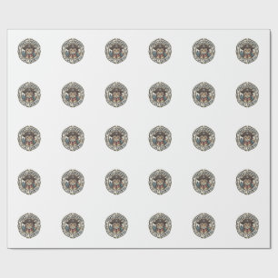 Pirate Adventure Cat POD Vector Art - Pirate Adven Wrapping Paper