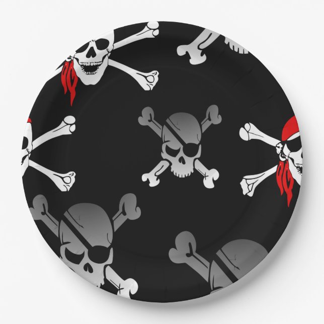  Pirate Adventure Paper Plates (Front)