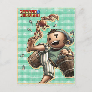Pirate and Crab Postcard