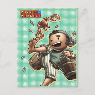Pirate and Crab Postcard