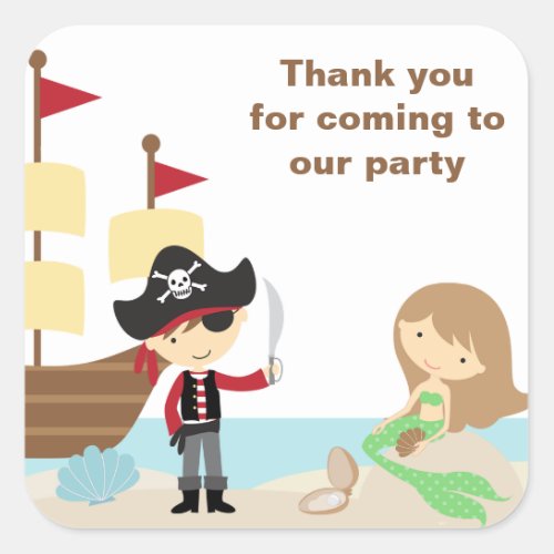 Pirate and Mermaid Stickers