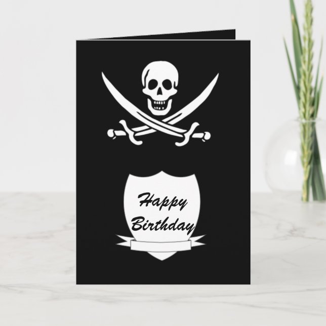 Pirate and monogram card (Front)