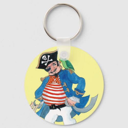 Pirate and Parrot Keychain