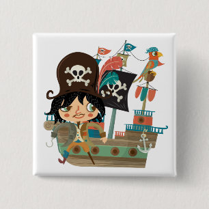 Pirate and Pirate Ship Button