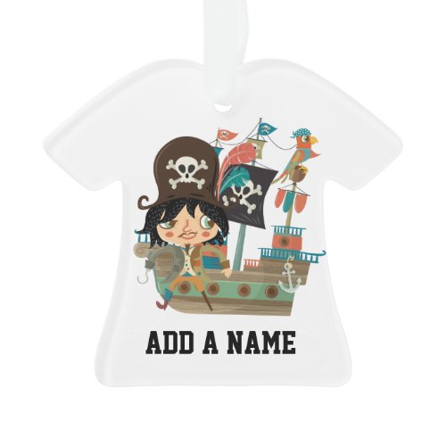 Pirate and Pirate Ship Ornament