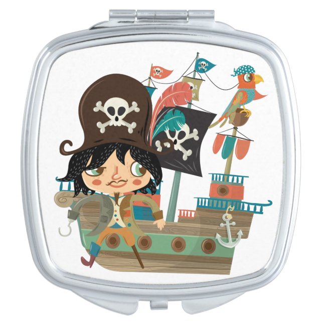 Pirate and Pirate Ship Vanity Mirror (Front)