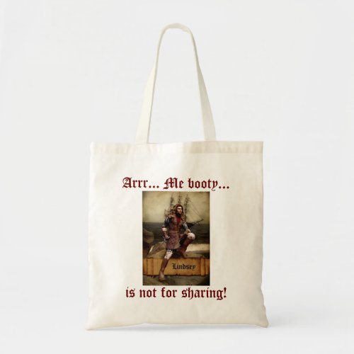 Pirate _ Arrr Personalized Booty Canvas Tote