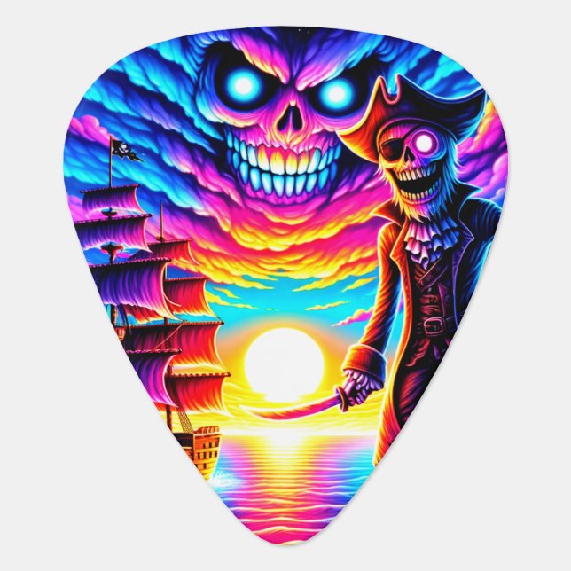 Pirate Art Guitar Pick (Front)