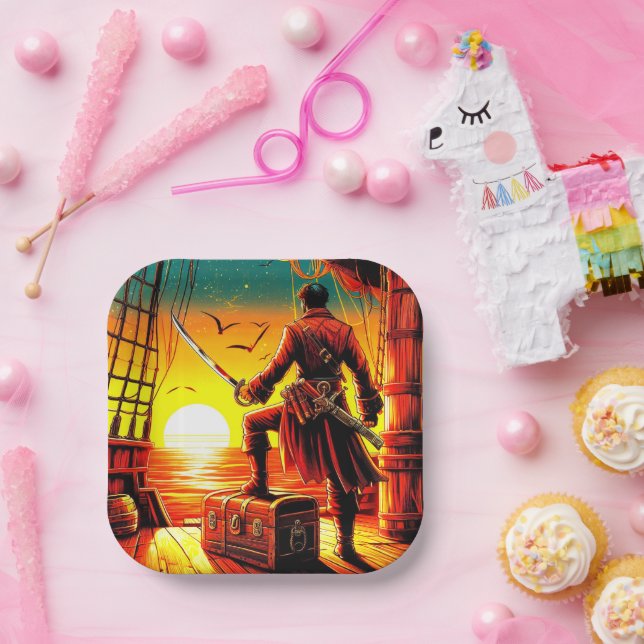 Pirate Art Paper Plates (Party)