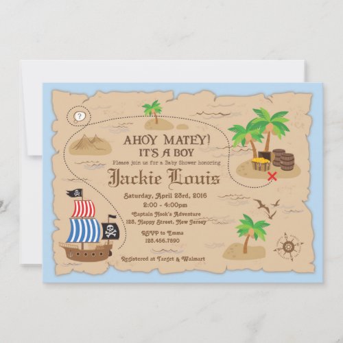 Pirate Baby Shower invitation
