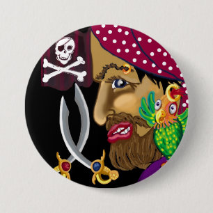Pirate badge pinback button