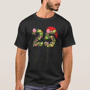 Pirate Bandana 25 Years Old Graphic 25th Birthday  T-Shirt