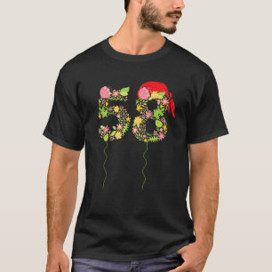 Pirate Bandana 58 Years Old Graphic 58th Birthday T-Shirt
