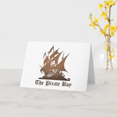 Pirate Bay Illegal Torrent Internet Piracy T_Shir Card