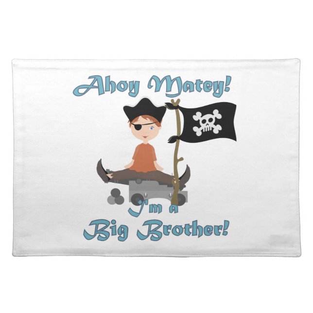 Pirate Big Brother Cloth Placemat (Front)