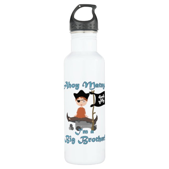Pirate Big Brother Stainless Steel Water Bottle (Front)
