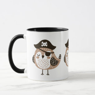 Pirate Bird with Hat and Eye Patch Mug