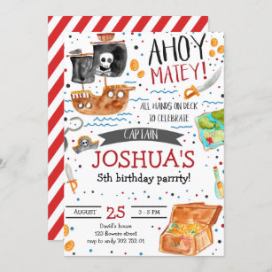 Details about   Pirate Invitations With Envelopes Pack Of 16 