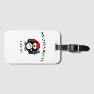 Pirate Birthday Bag - Kids Birthday Favors -Custom Luggage Tag